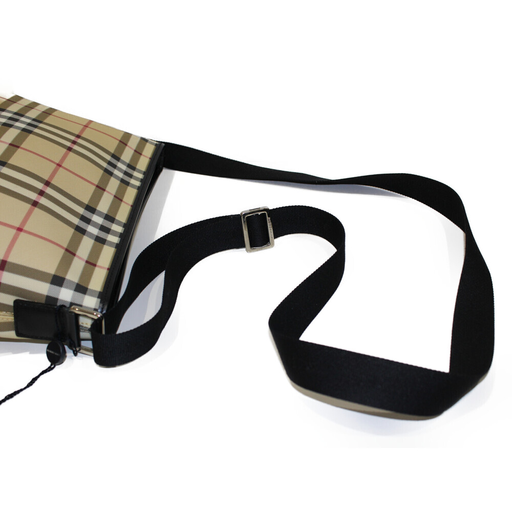 Burberry messenger black Tan bag shoulder Beige check - Picture 5 of 7